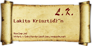 Lakits Krisztián névjegykártya