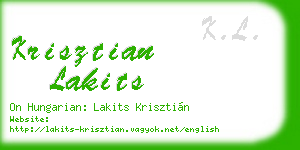 krisztian lakits business card